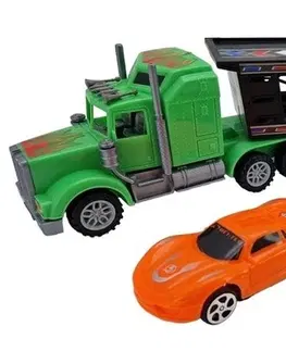 Hračky LAMPS - Kamion na setrvačník s autíčky set 5ks