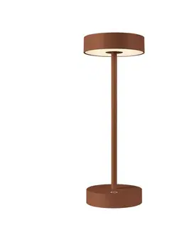 LED stolní lampy BIG WHITE (SLV) VINOLINA stolní svítidlo, aku, IP54, 2700/3000 K, TOUCH, rezavá 1007361