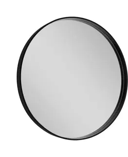 Koupelnová zrcadla SAPHO NOTION kulaté zrcadlo v rámu ø 60cm, černá mat NT600