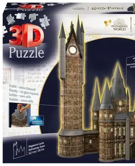 Hračky puzzle RAVENSBURGER - Harry Potter: Bradavický hrad - Astronomická věž (Noční edice) 540 dílků