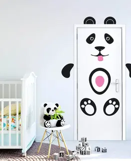 Samolepky na zeď Dětské samolepky na zeď - Panda na dveře i zeď