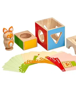 Hračky LUCY & LEO - 231 Mazaná liška - dřevěná hra s předlohami