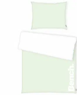 Povlečení Bench Bavlněné povlečení bílo-zelená, 140 x 200 cm, 70 x 90 cm