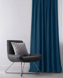 Záclony HOMEDE Závěs MILANA klasická transparentní vlnovka 7 cm indigo, velikost 420x245