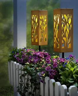 Dekorace na balkon a zahradu Solární zahradní světlo Flower, 3 ks