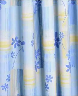 Závěsy Závěs dekorační nebo pouze látka, Pomněnky 160 cm, modrožlutý 160 cm