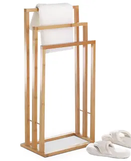 Regály a poličky Bambusový stojan na ručníky, 42 x 82 cm