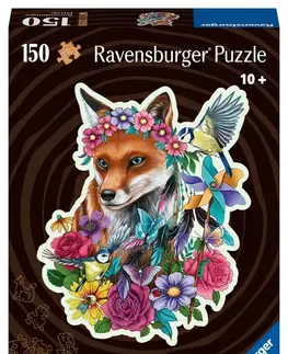 Hračky puzzle RAVENSBURGER - Dřevěné puzzle barevná liška 150 dílků
