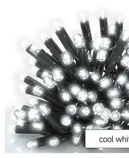 Rampouchy a krápníky EMOS Profi LED spojovací řetěz černý – rampouchy, 3 m, venkovní, studená bílá D2CC01