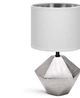 Lampy  B.V.  - Stolní lampa 1xE14/40W/230V stříbrná/bílá 