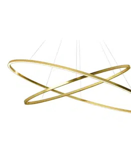 Závěsná světla NEMO Nemo Ellisse Dvojitá závěsná lampa 2700K zlatá leštěná