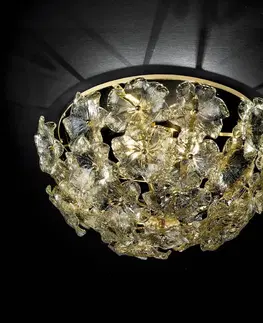 Stropní svítidla Novaresi Květované stropní světlo Lotvs ze skla Murano