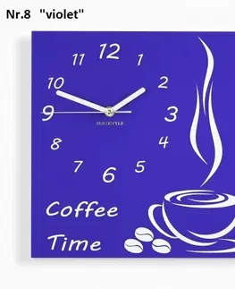 Kuchyňské hodiny Coffee Time nástěnné kuchyňské hodiny