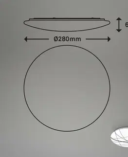 Klasická stropní svítidla BRILONER LED stropní svítidlo, pr. 28 cm, LED modul, 12W, 1300lm, bílé BRILO 3898016