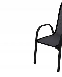 Zahradní židle a křesla DEOKORK Zahradní křeslo GLORIA (černá)