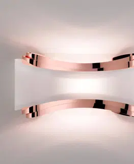Nástěnná svítidla Selène Nástěnné svítidlo Ionica LED, měděné se skleněným stínidlem