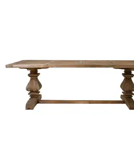 Designové a luxusní jídelní stoly Estila Venkovský velký jídelní stůl ABO z masivního dřeva 250cm