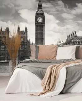 Samolepící tapety Samolepící fototapeta Big Ben v Londýně v černobílém