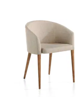 Luxusní jídelní židle Estila Moderní jídelní židle Vita Naturale s textilním čalouněním 78cm