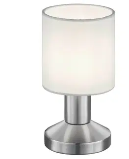 Stolní lampy na noční stolek Trio Lighting Textilní stolní lampa Garda s bílým stínítkem