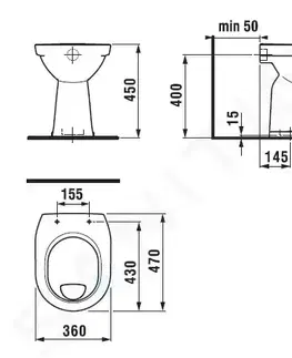 Záchody JIKA Lyra plus Stojící WC, ploché splachování, bílá H8253870000001
