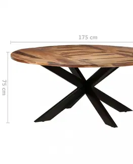 Jídelní stoly Jídelní stůl akácie / černá Dekorhome 160x90x75 cm
