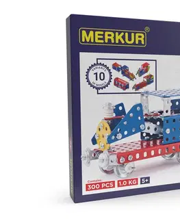 Hračky stavebnice MERKUR - 032 Železniční modely, 300 dílů, 10 modelů