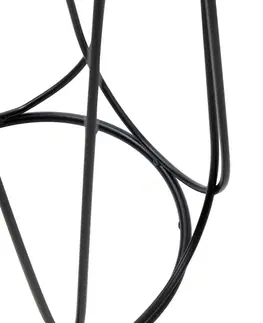 Stolky do obývacího pokoje HALMAR Odkládací stolek NUBIRA 40 cm černý/bílý