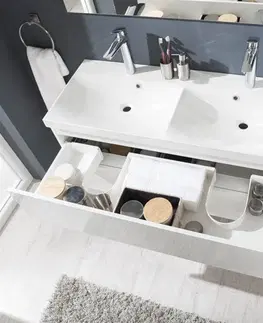 Koupelnový nábytek MEREO Aira, koupelnová skříňka s umyvadlem z litého mramoru 121 cm, dub Kronberg CN723M