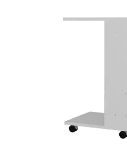 Stolky do obývacího pokoje Kalune Design Odkládací stolek Afitab bílý
