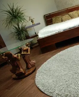 Koberce a koberečky Dywany Lusczow Kulatý koberec SHAGGY Hiza 5cm šedý, velikost kruh 120