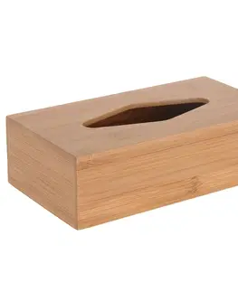 Doplňky do kuchyně DekorStyle Bambusová krabička na ubrousky 24,5x7,5 cm hnědá