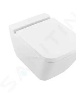 WC sedátka VILLEROY & BOCH Finion WC sedátko s poklopem, alpská bílá 9M88S1R1