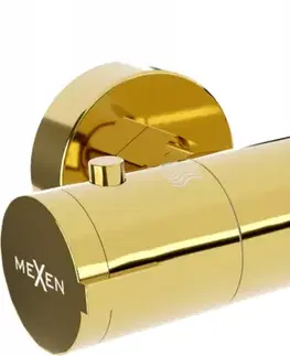 Vodovodní baterie Termostatická sprchová baterie MEXEN KAI zlatá