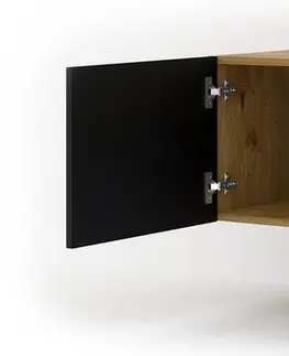 TV stolky ARTBm TV stolek AURA 150 | dub artisan / černá Variant: s LED osvětlením