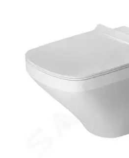Záchody DURAVIT DuraStyle Závěsné WC se sedátkem SoftClose, Rimless, s WonderGliss, alpská bílá 45510900A11