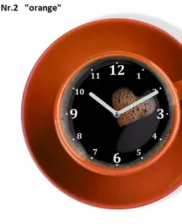 Kuchyňské hodiny Kuchyňské hodiny ve tvaru šálku kávy