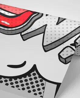 Pop art tapety Tapeta stylový šedý pop art - WOW!