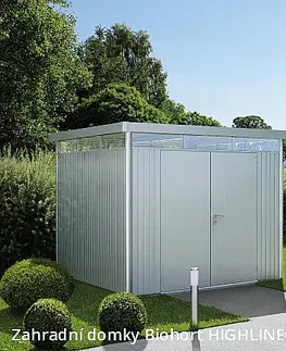 HIGHLINE Biohort Zahradní domek BIOHORT Highline H5 duo 275 × 315 cm (stříbrná metalíza)