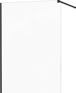 Sprchové zástěny MEXEN/S KIOTO Sprchová zástěna WALK-IN 50x200 cm 8 mm, černá, transparent 800-050-101-70-00