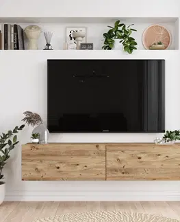 Obývací stěny a sestavy nábytku Televizní stolek FR10 borovice atlantic