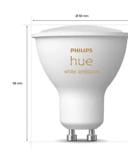 Chytré žárovky Philips Hue Philips Hue White Ambiance GU10 5W reflektor 3ks
