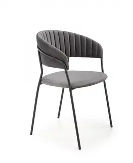 Židle HALMAR Designová židle Peva šedá