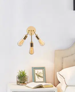 Lampy a lampičky Nástěnná lampa HARPUT měděná