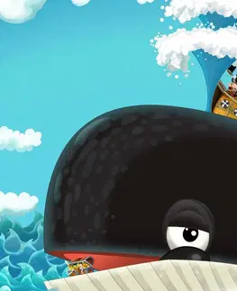 Dětské obrazy Obraz pirátská loď na velrybě