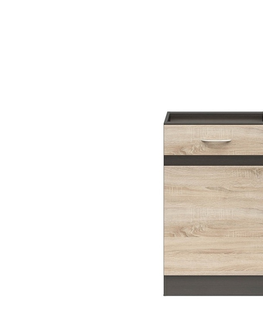 Kuchyňské dolní skříňky JAMISON, skříňka dolní 50 cm bez pracovní desky, pravá,dub sonoma