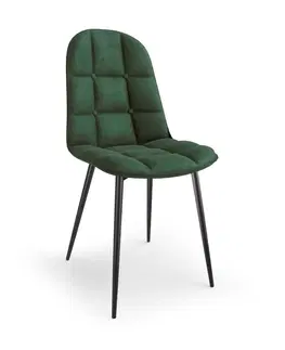 Židle HALMAR Designová židle Brenna tmavě zelená