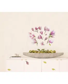 Samolepky na zeď Samolepící dekorace Magnolia Flowers, 42,5 x 65 cm