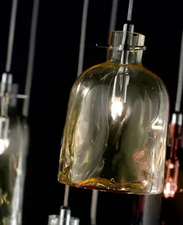 Závěsná světla Selène Designová závěsná lampa Bossa Nova 15 cm jantarová