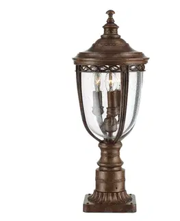Sloupková světla Elstead Soklové světlo English Bridle, bronz